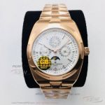GB Copy Vacheron Constantin Overseas Moonphase 4300V Rose Gold Case White Face 41.5 MM Automatic Watch